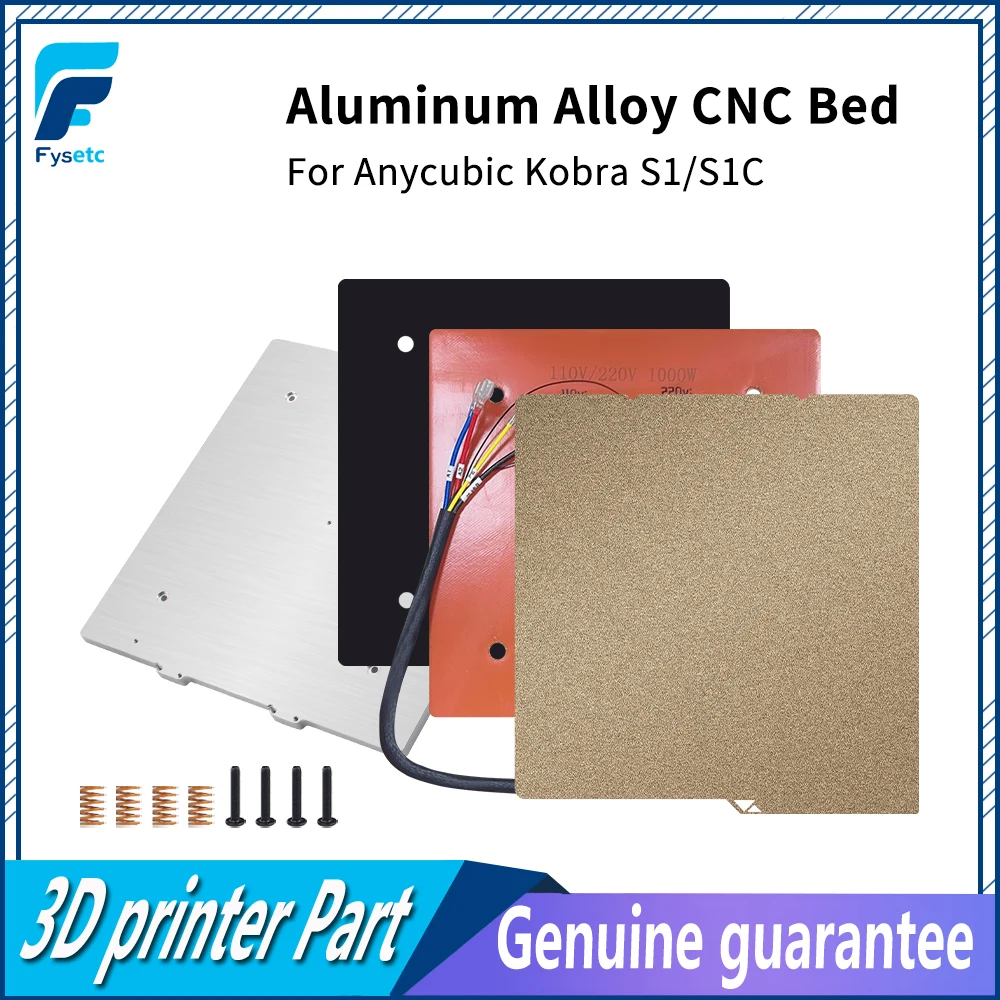 

Для 3d-принтера Anycubic S1 S1C, комплект объединительных пластин из алюминиевого сплава с нагревательным листом, часть для 3d-принтера Anycubic