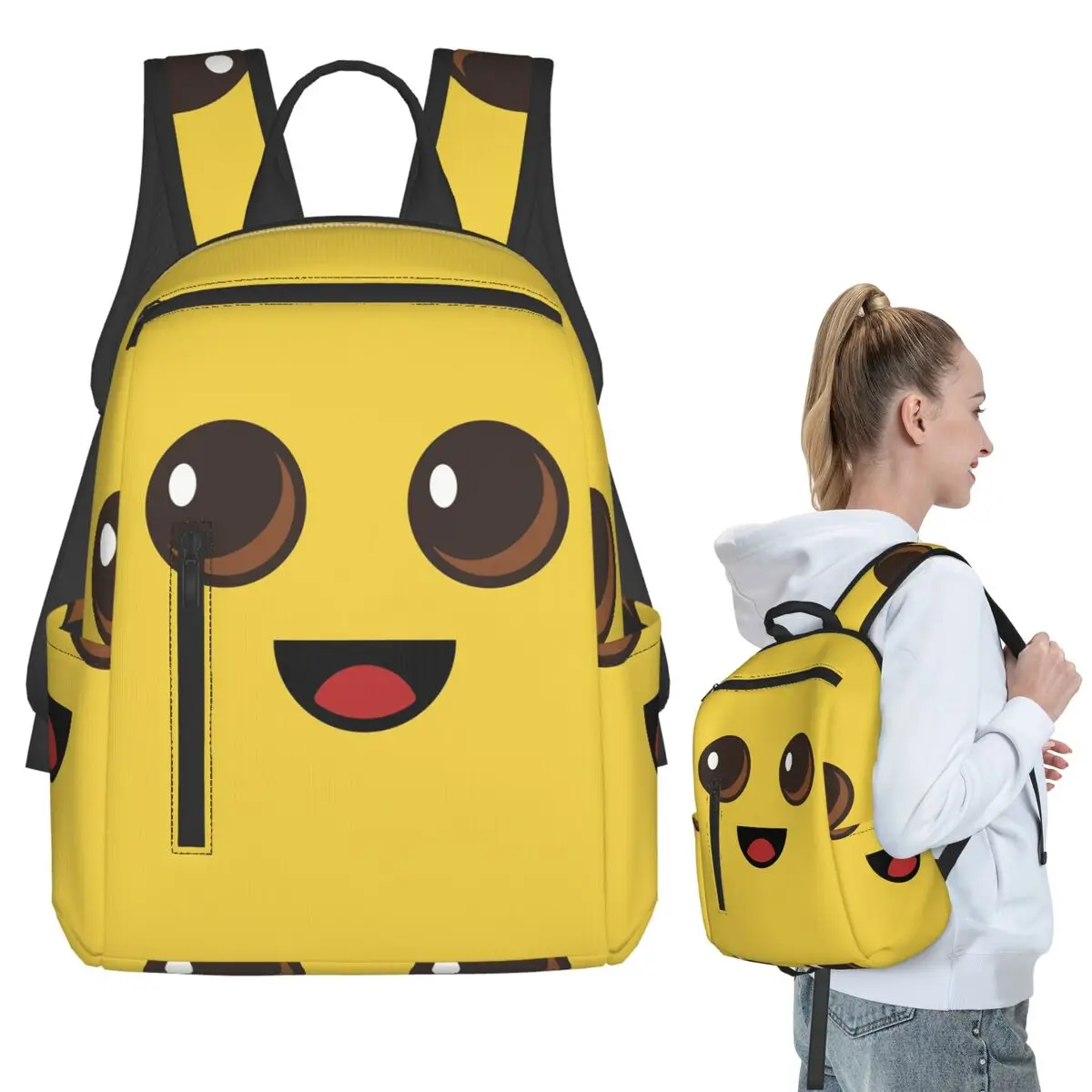 Peely Victory Royale Banana Backpack Student BookBag Boys Girls School Bag Computer Shoulder Bags Men Women