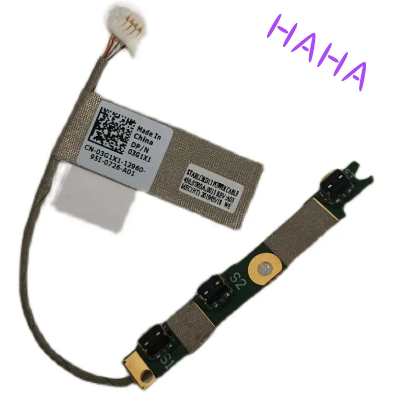 H+NEW Power Button Board For Dell Inspiron 13 7368 5368 5378 7378 7579 Power Board Cable 03G1X1