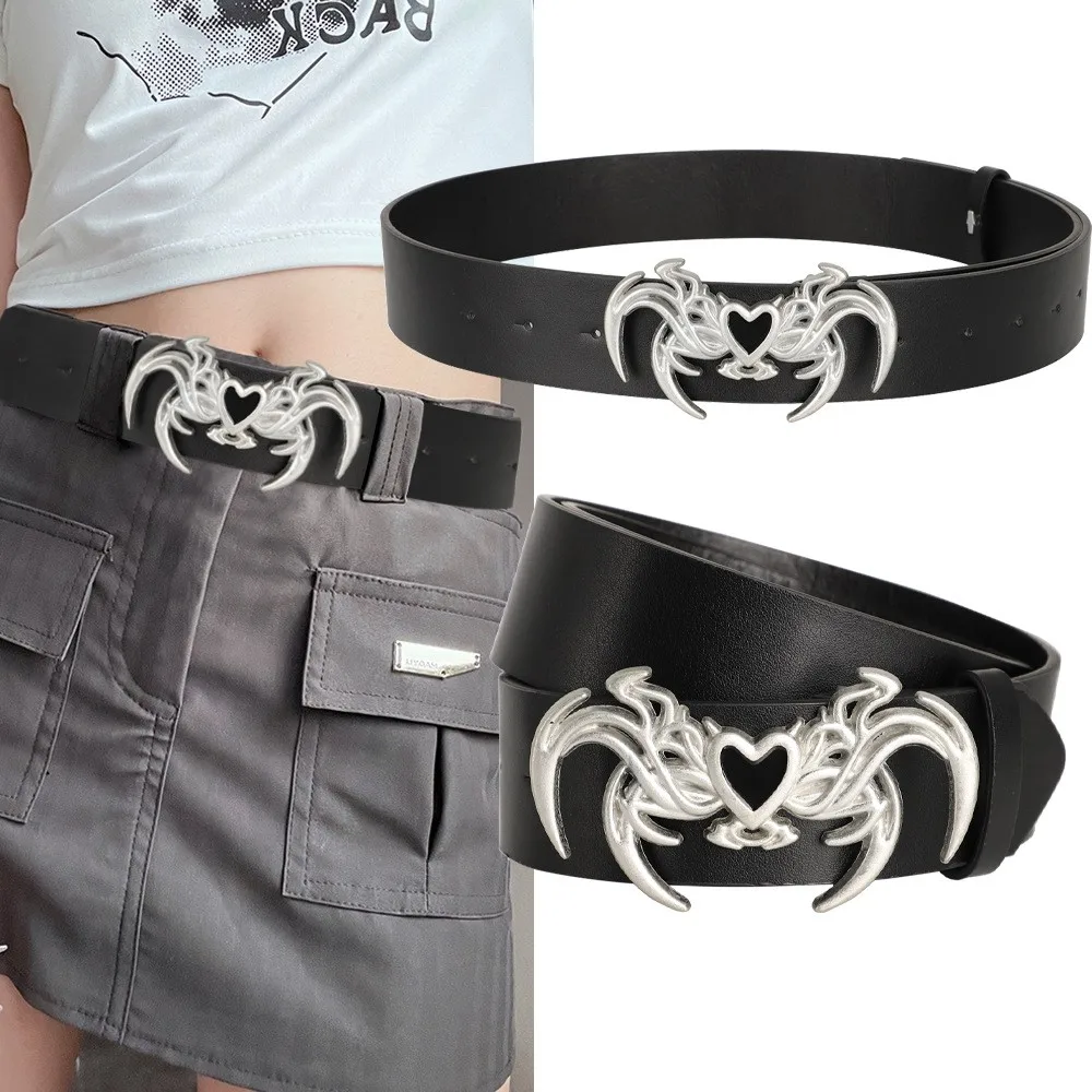 Retro Gothic Punk Alien-Schnallengürtel für Damen und Herren – Lässiges Accessoire für Streetwear-Hosen im Trend – Detail 2