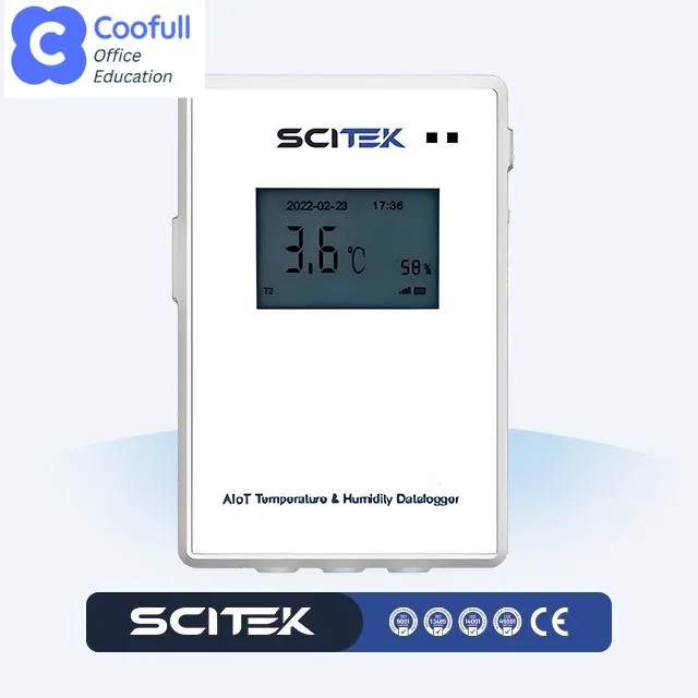 

Интеллектуальный регистратор температуры и влажности, 15-дневный, с 2-дюймовым ЖК-дисплеем, хранит 60 000 записей данных о температуре и влажности