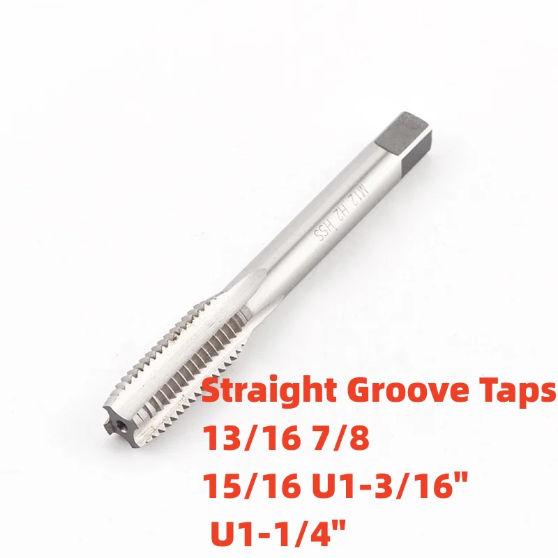 

1PCS HSS American Fine Straight Grooved Flute Tap UNC UNF UNEF 13/16 7/8 15/16 U1-3/16" U1-1/4" Right Hand taps