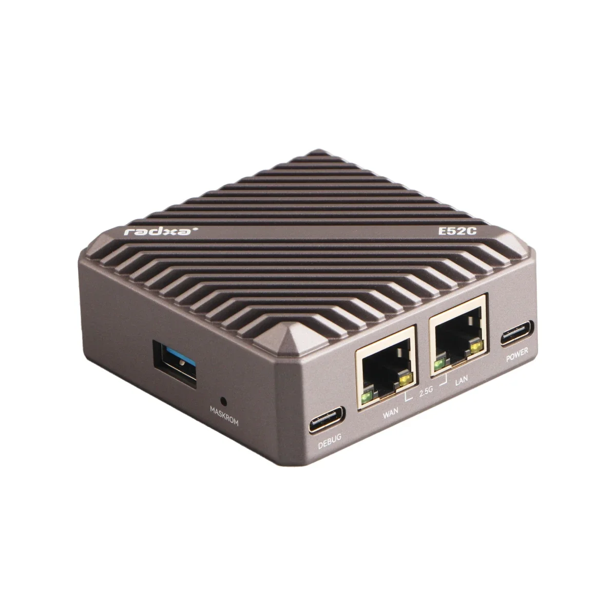 Radxa E52C RK3582 Gateway Dual 2.5G Ethernet Puerto de red Caja de enfriamiento de aleación de aluminio