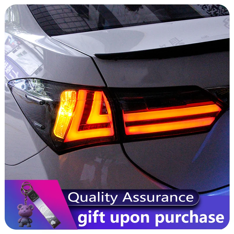 2 PCS Auto Car Lights For Toyota Corolla 2014-2017 Tail Lamp New Style Highlight DRL Taillight LED Turn Signal Tool Accessories