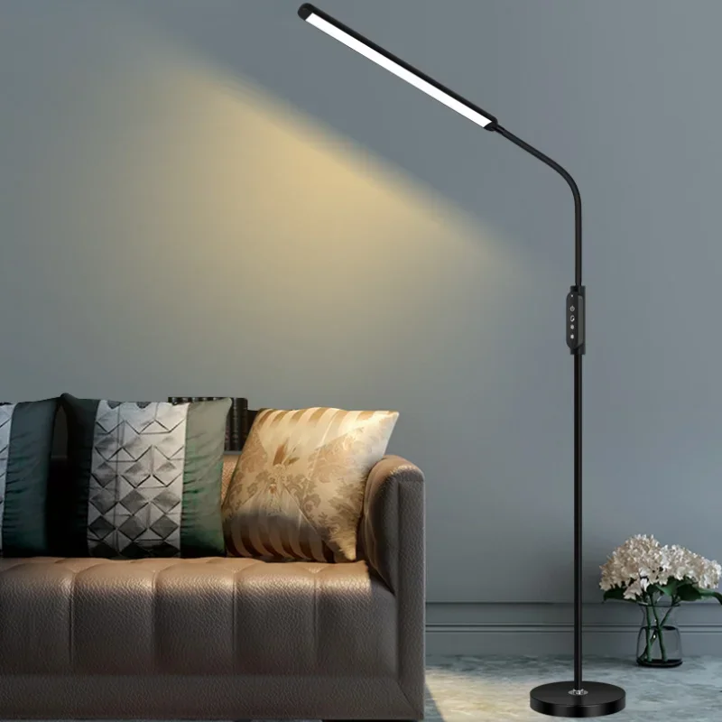 

Dimmable LED Floor Lamp Gooseneck Adjustable Reading light Eye protection Piano Living room Bedhead study room Standing lamp