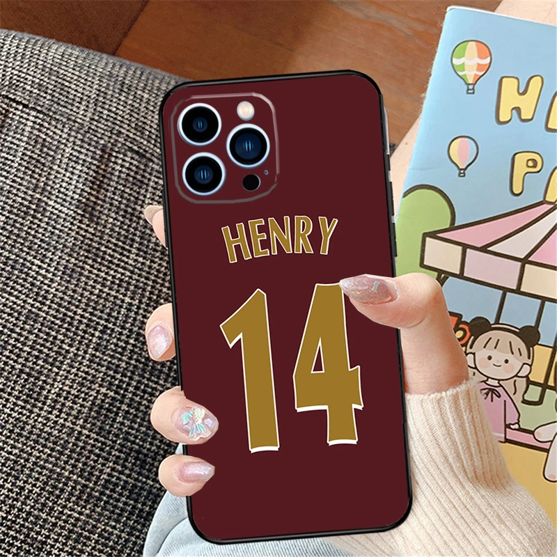 Football Player number Phone Case For iPhone 15 13 12 11 14 16 Pro Max X XR XS Case For iPhone 15 12 13 Mini Plus Cover