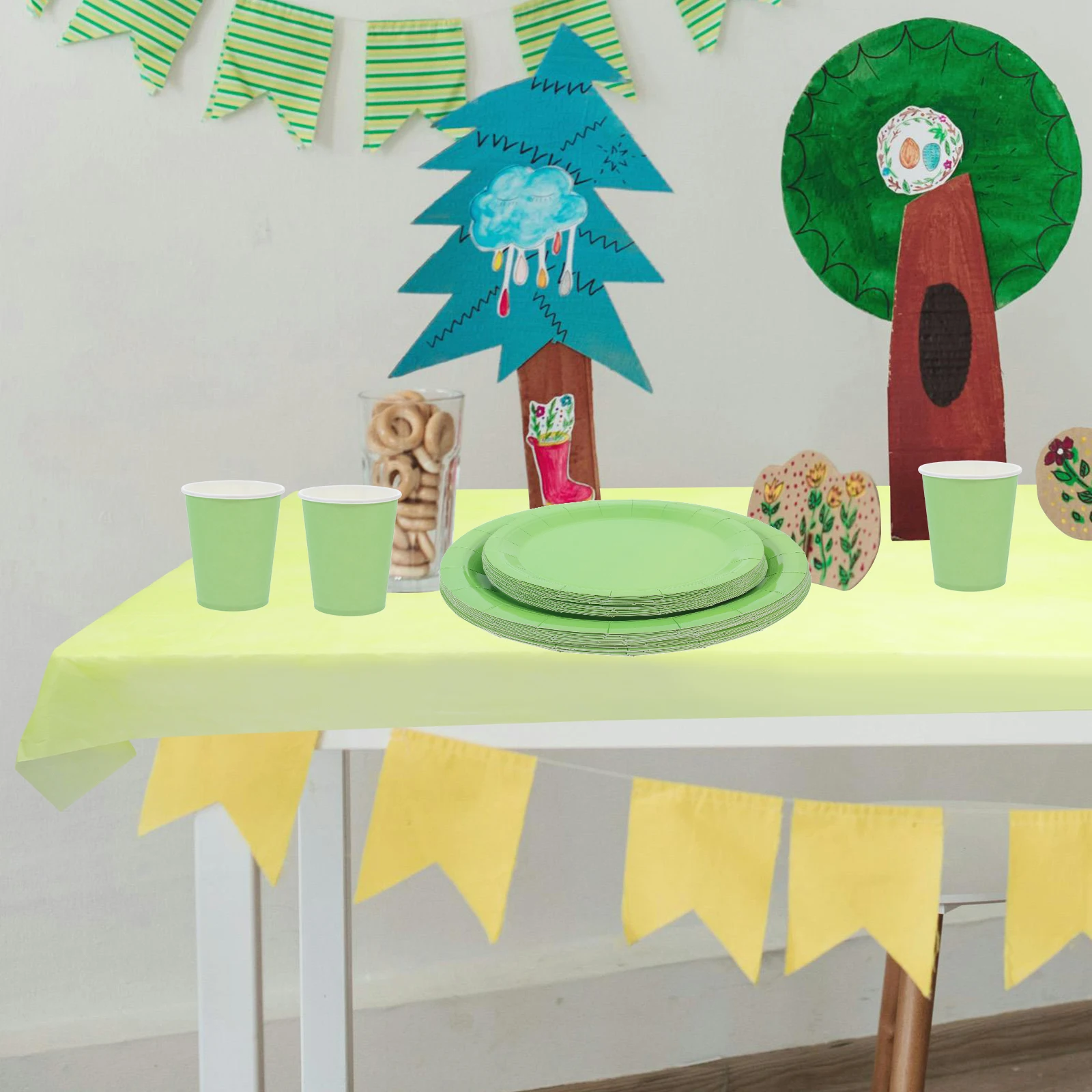 

Paper Plate Set Party Supplies Plates Cups and New Year's Eve Napkins Cake Stand for Birthday