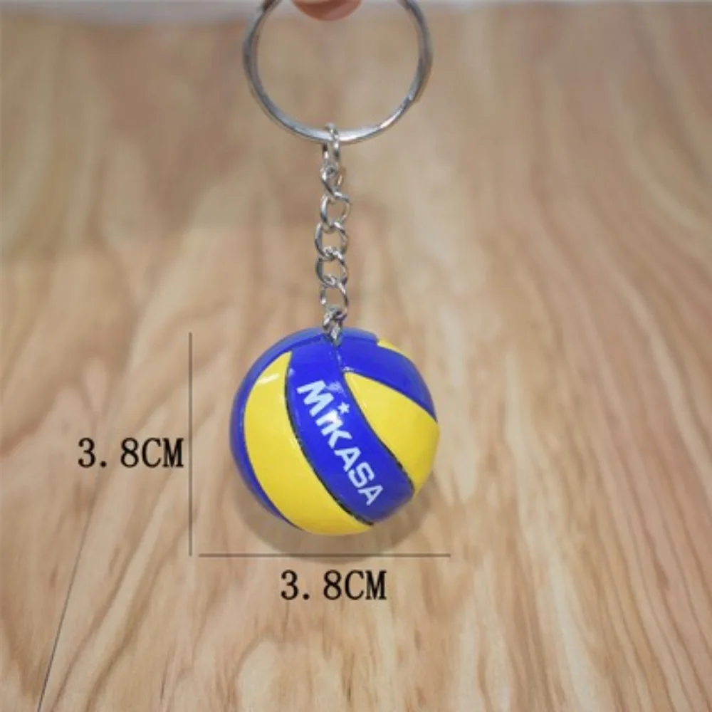 Pvc Volleybal Sleutelhanger Mini Bal Strandbal Sport Sleutelhanger Souvenir Creatieve Cartoon Sleuteldecoratie School Beloning Voor Kind