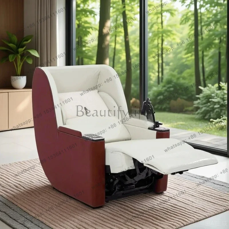 z.Lazy Sofa Multifunctional Electric Massage Infusion Chair Wall-Mounted Genuine Leather Living Room