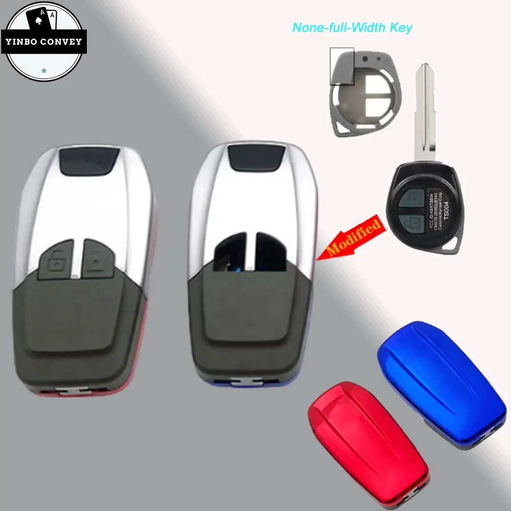 YINBO 2 Buttons Car Key Fob Remote Modified Car Key Shell ForSUZUKI Vitara Swift Ignis SX4 Liana Key red and blue HU133R blade