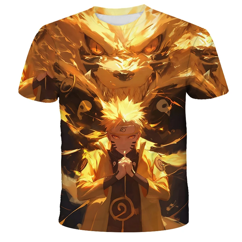 ญี่ปุ่น Anime Naruto TShirt Men's T เสื้อ 3D พิมพ์ผู้ชายแขนสั้น Tees เด็กขนาดใหญ่ T เสื้อผู้ชายเสื้อผ้าเสื้อยืด Cool Tops