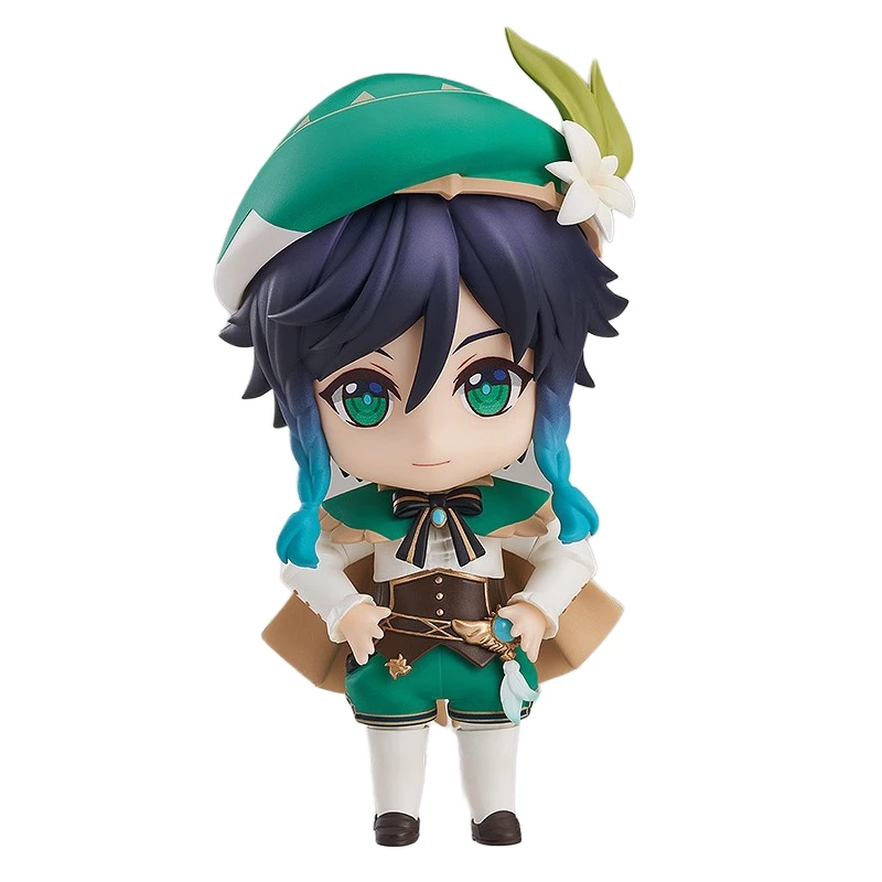 

10cm Genshin Impact Venti Anime Figure Movable face-changing Nendoroid Traveler/Lumine Aether Action Figure Adult Model Toys