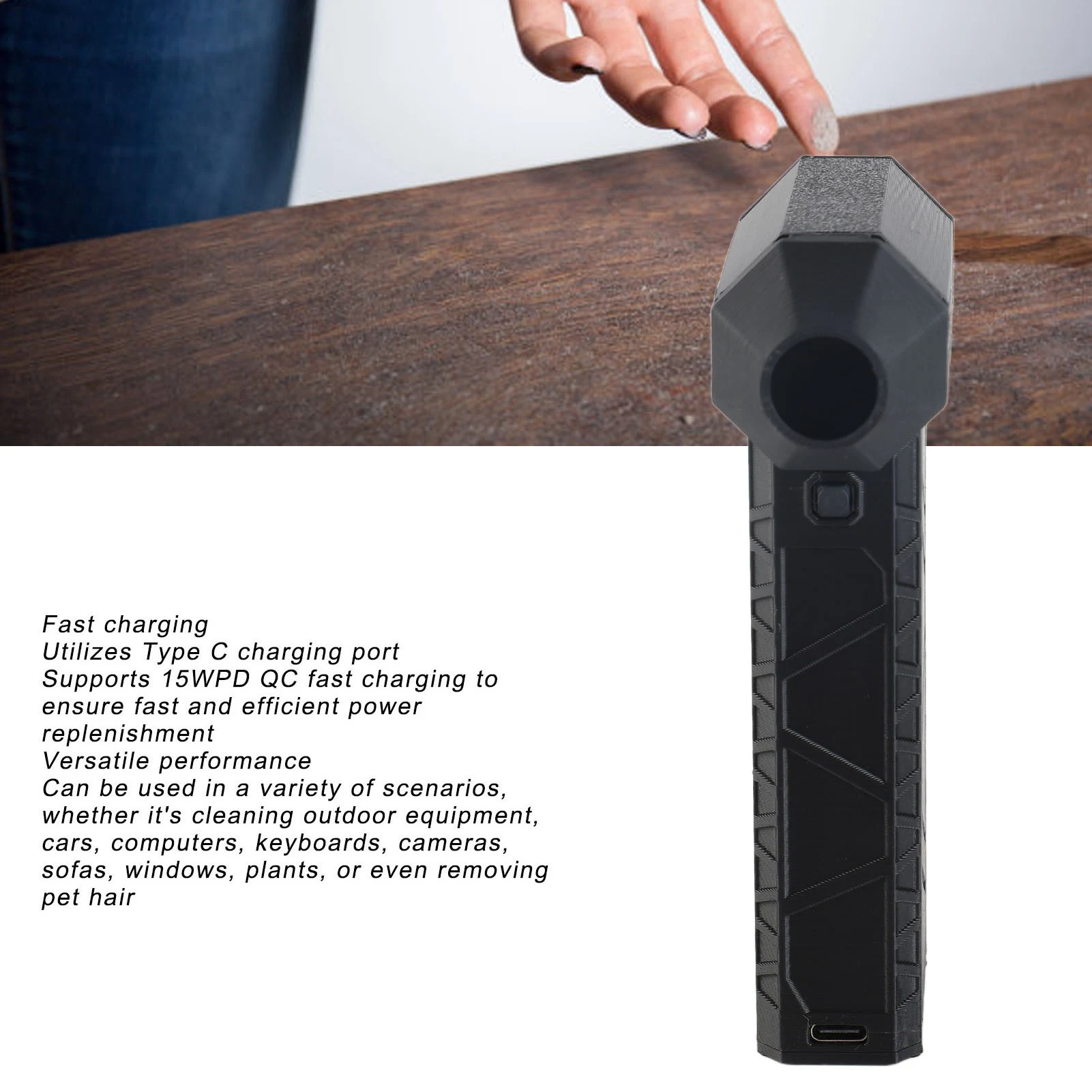 Jet Blower 300000RPM Portable Type C Fast Charging 16000mAh Speed Adjustable Electric Dry Blower Fan for Car Computer Keyboard O