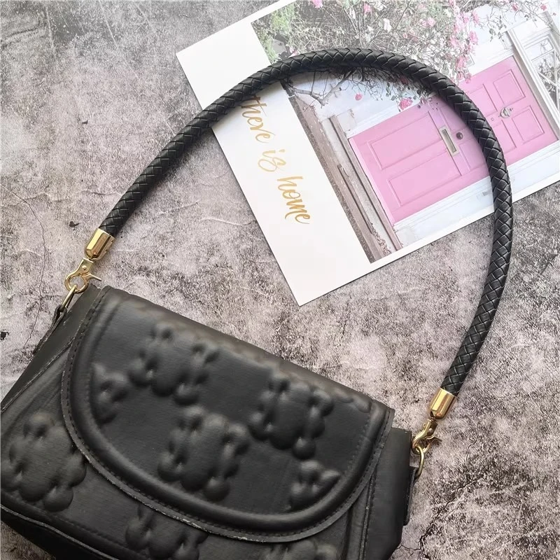 بو الجلود مضفر DIY حقيبة حزام استبدال قابل للتعديل حقيبة يد حزام سلسلة أبازيم معدنية ألوان متعددة لإكسسوارات المحفظة