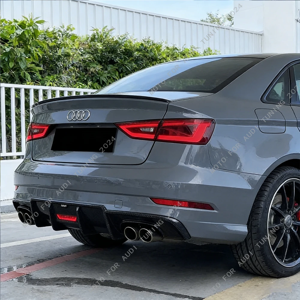 

For Audi A3 A3 S-Line S3 RS3 8V / 8V Facelift Sedan 2013-2020 S Style Rear Boot Roof Lip Spoiler Rear Trunk Boot Spoiler Wing