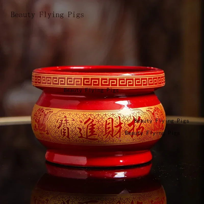 Retro Nostalgia Ceramic Incense Burner Home Furnishing Buddha Hall Offering Guanyin Incense Burner zen