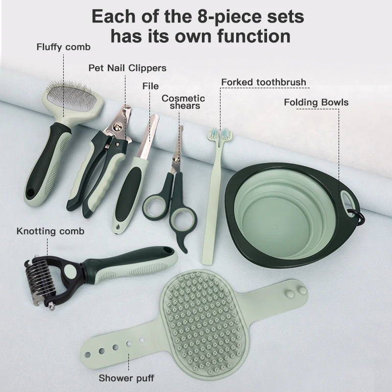 8 in 1 cat grooming products pet grooming set dog brush set