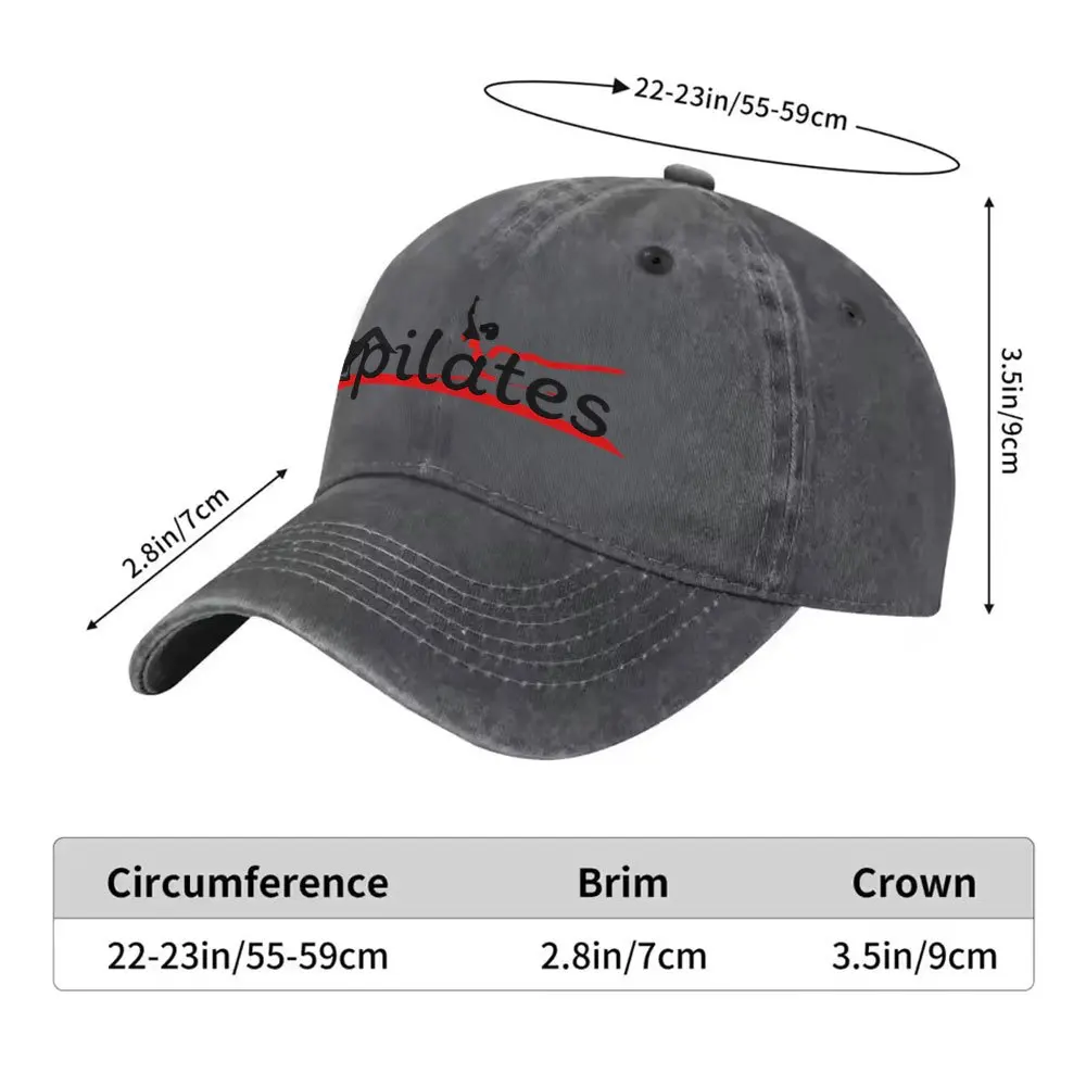 Pilates-Graphic-Washed-Baseball-Cap-Unisex-Cotton-Adjustable-Sun-Hat-for-Outdoor-Casual-Wear