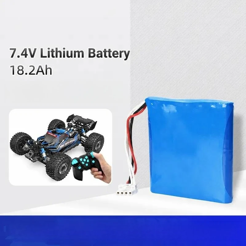 for 18.2Ah Lithium Battery Electric Toy Car 7.4V Balance Car Dump Truck Remote Control Large Capacity Battery Replacement