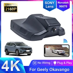 Dash Cam For Geely Okavango 2020 2021 2022,Front and Rear Wireless Car Camera,UHD 2160P 4K Dashcam 24H Parking Monitor,170° FOV