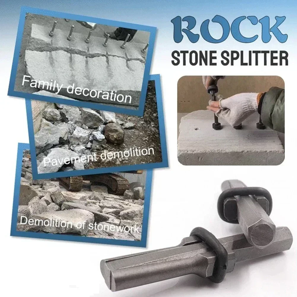 10PCS 9/16 Inch Plug Shim & Wedge Wedge & Feather Shims Concrete Rock Stone Splitter Marble Granite Splitter Hand Tools 14Mm