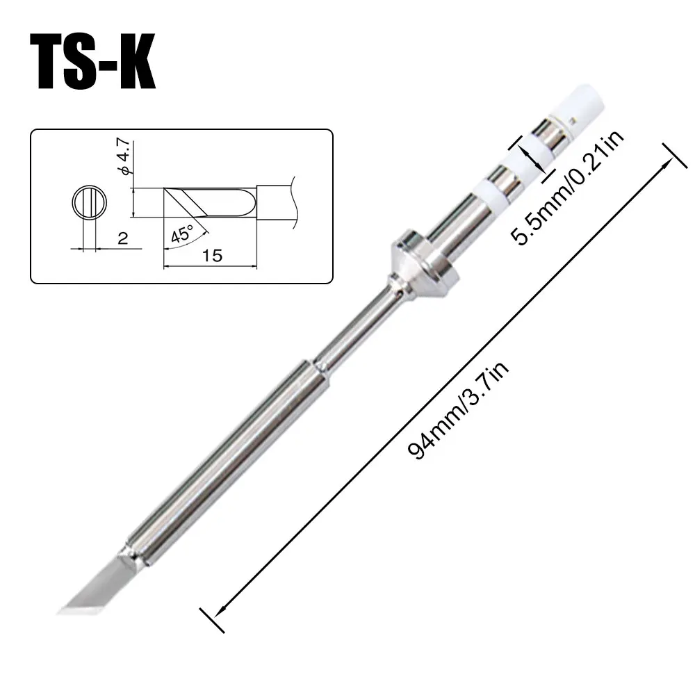 PINE64 TS100 Ts101 Soldering Iron Tips Replacement Various Models of Pinecil V2 Electric Soldering Iron Tip TS Series BC2 ILS K