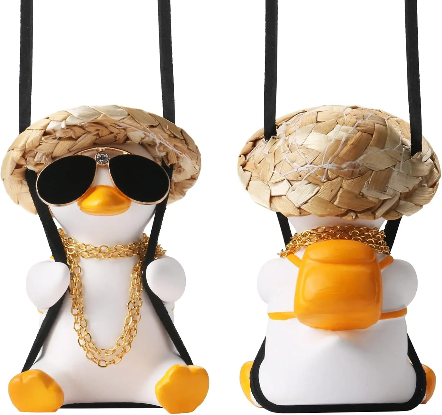 

Swinging Duck Car Hanging Ornament Cute Rearview Mirror Accessory for Women Men Teens Truck