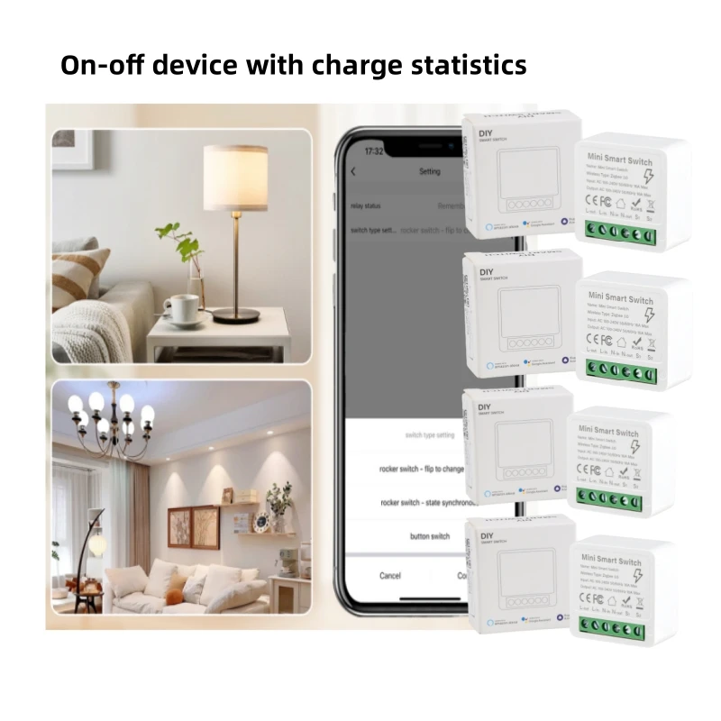 5/3/1pcs Tuya Smart Zigbee/WiFi Switch With Energy Monitor 16A Mini Breaker Smart Life Control For Alexa Google Home