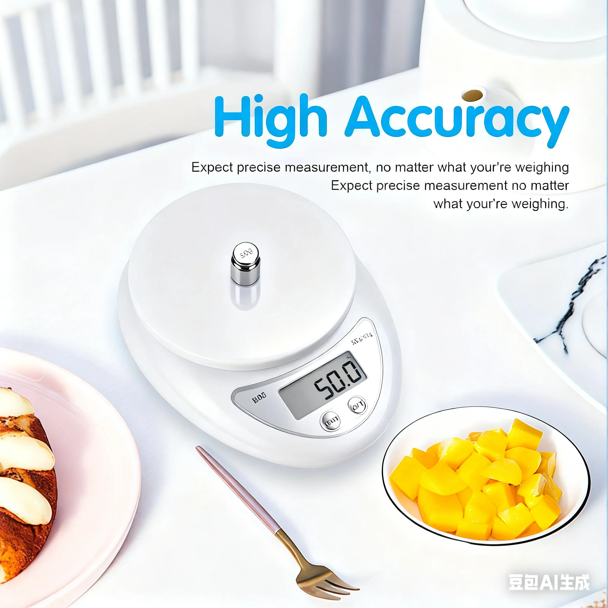 ميزان مطبخ رقمي 5 كجم، ميزان طعام دقيق مع شاشة LCD، فارغ، قاعدة غير قابلة للانزلاق، مقياس جرام/أونصة لمجوهرات الطبخ والخبز #6