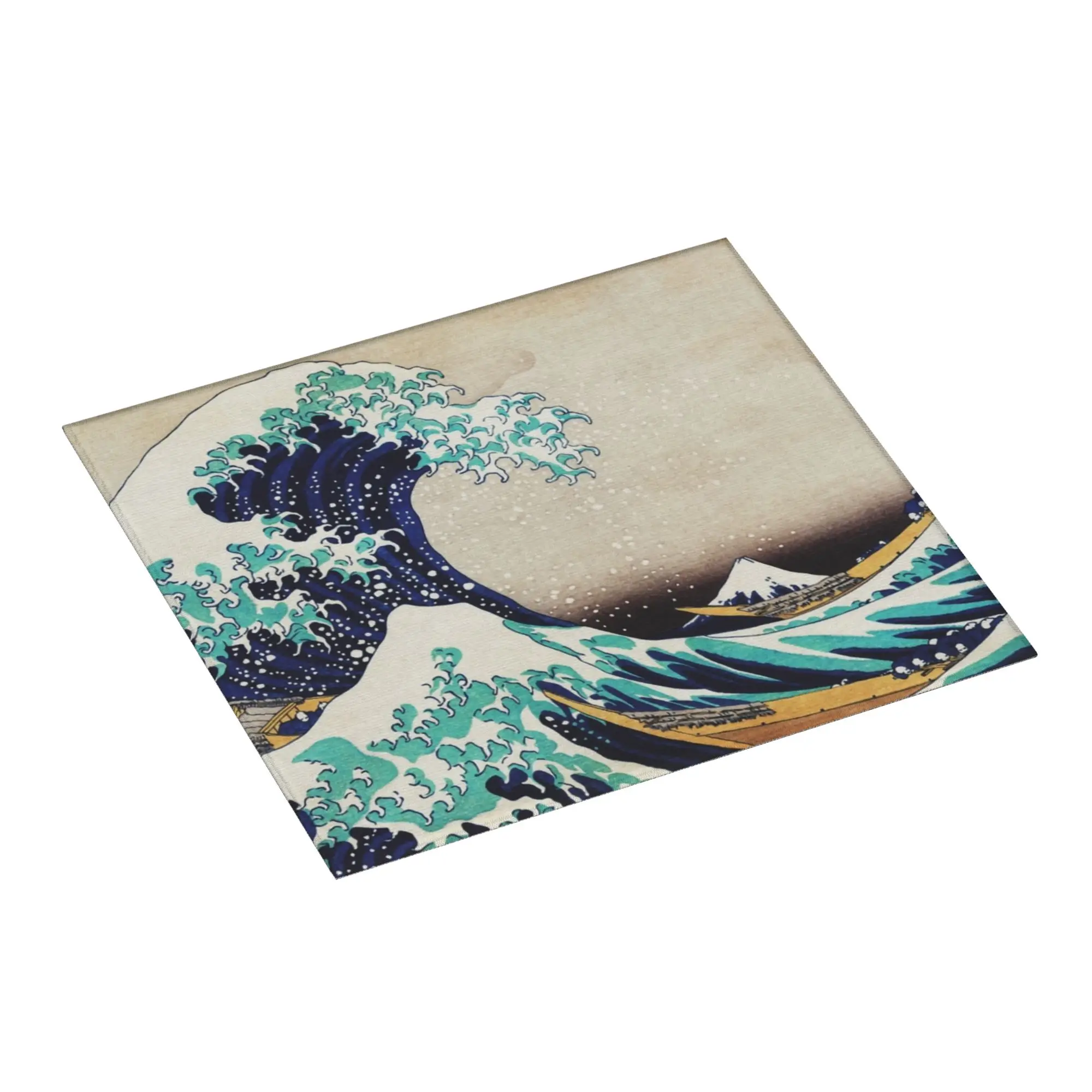 The Great Wave off Kanagawa Non Slip Kitchen Counter Protector Mat Barware Tableware Reusable  Bathroom Drying Mat For Kitchen
