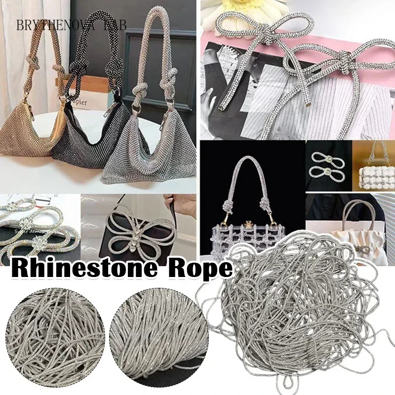 Rhinestone Glitter Shoelaces Rhinestone Shoelaces Glitter Cord Crystal Round Shiny Cords Bling Hoodie Drawstring