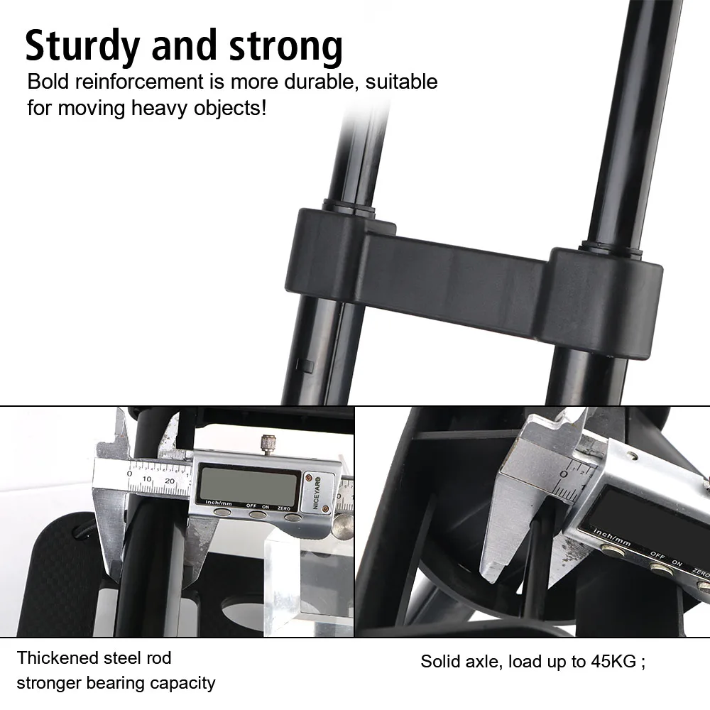 With Wheels Portable Fold Dolly Foldable Luggage Dolly Rolling Carts Utility Rolling Carts With Wheels with Wheels