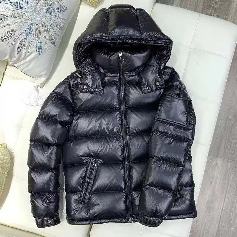 Chaqueta de plumón con capucha para jóvenes, ropa corta holgada de estilo coreano, a la moda, Chaqueta brillante, novedad de 2023