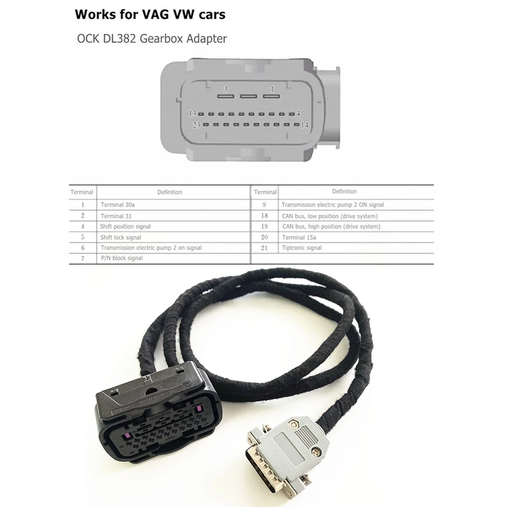 Professional For VW For VAG OCK DL382 Gearbox Adapter Cables Works For VAG/VW Support 11 Definition