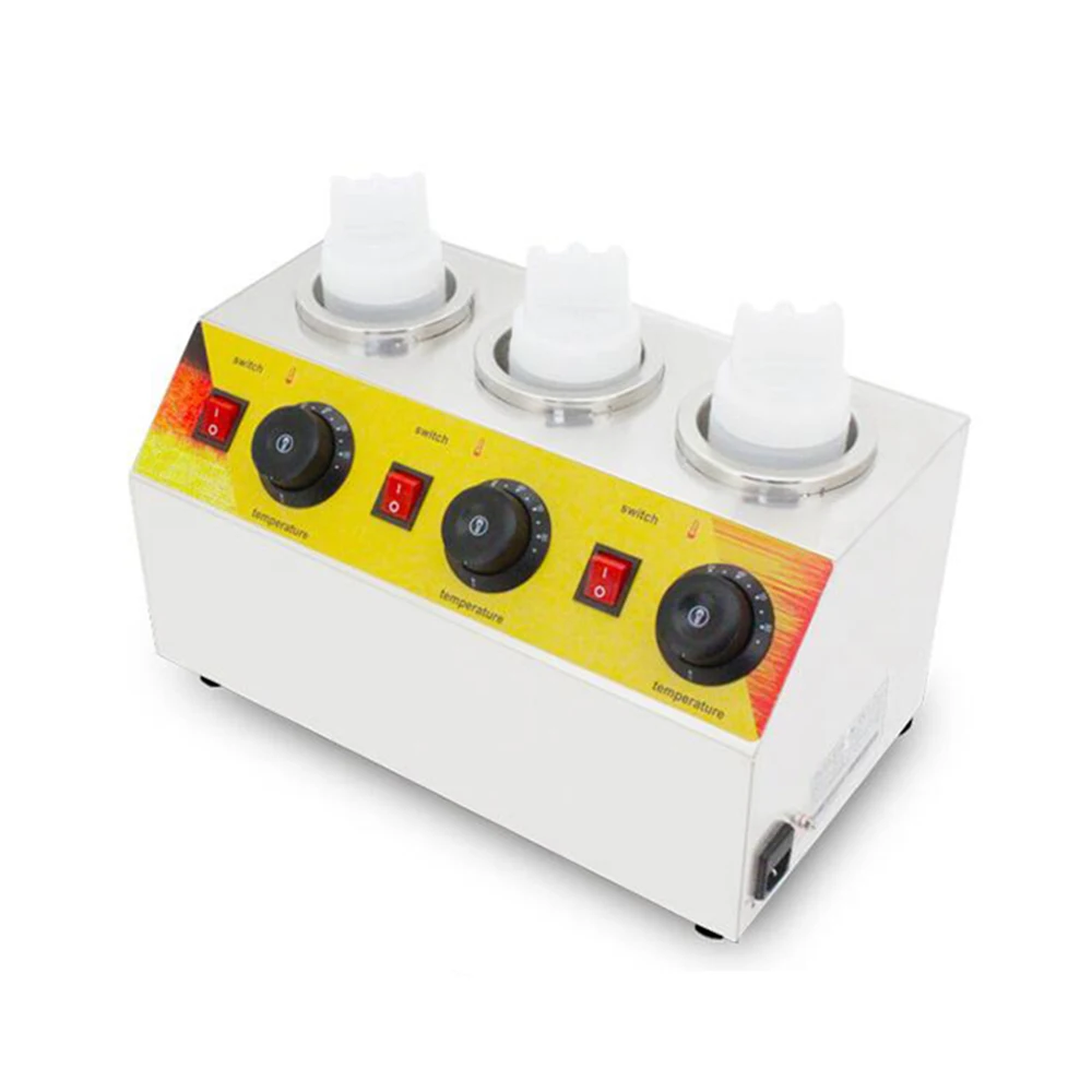 Electric Chocolate Sauce Warmer 3 Bottle Sauce Dispenser Sauce Warmer Machine  Plastic Squeeze Condiment Bottles