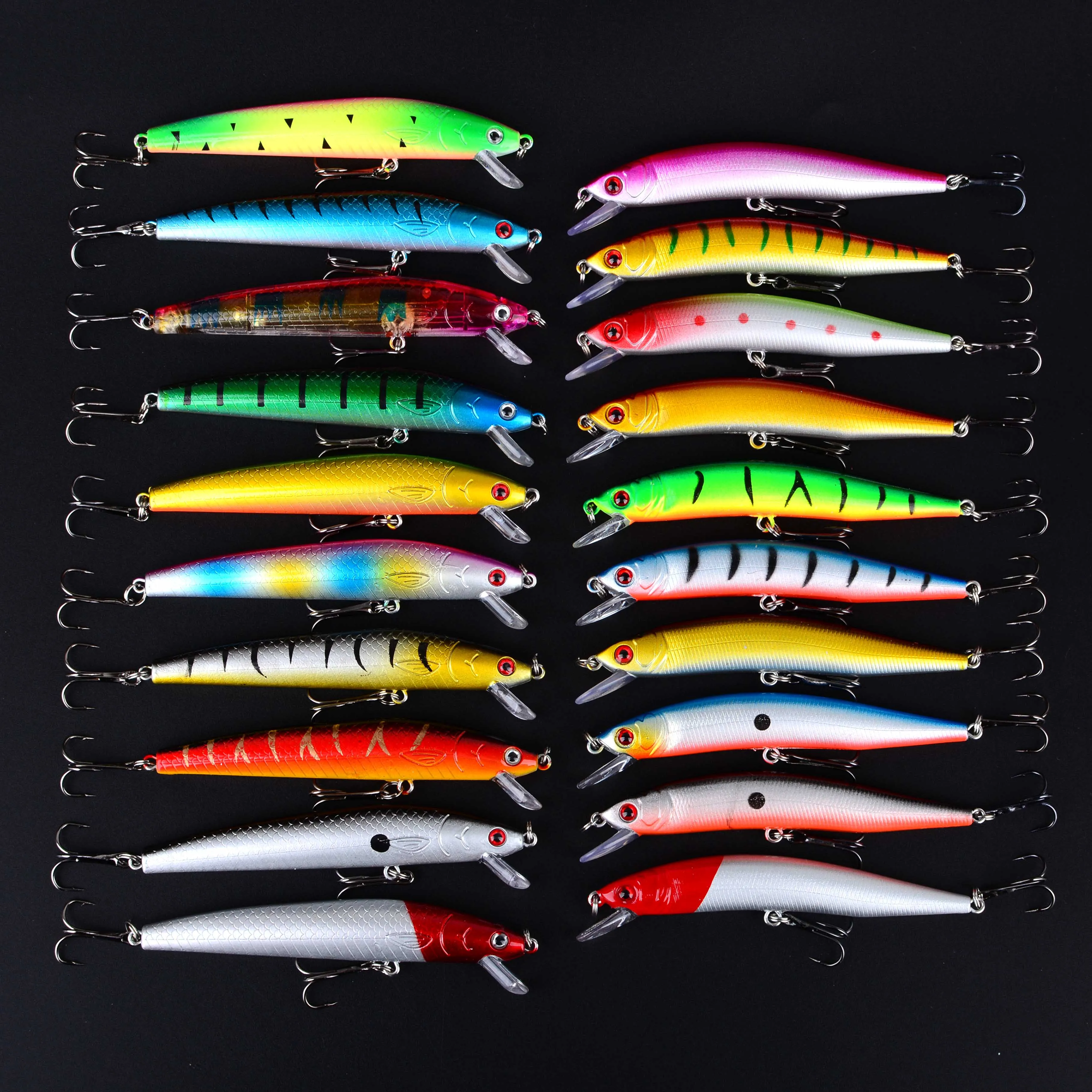 

20 шт., рыболовные приманки для гольяна, плавающая жесткая приманка, искусственная приманка, воблер, воблер, карп, окунь, рыболовные снасти Pesca