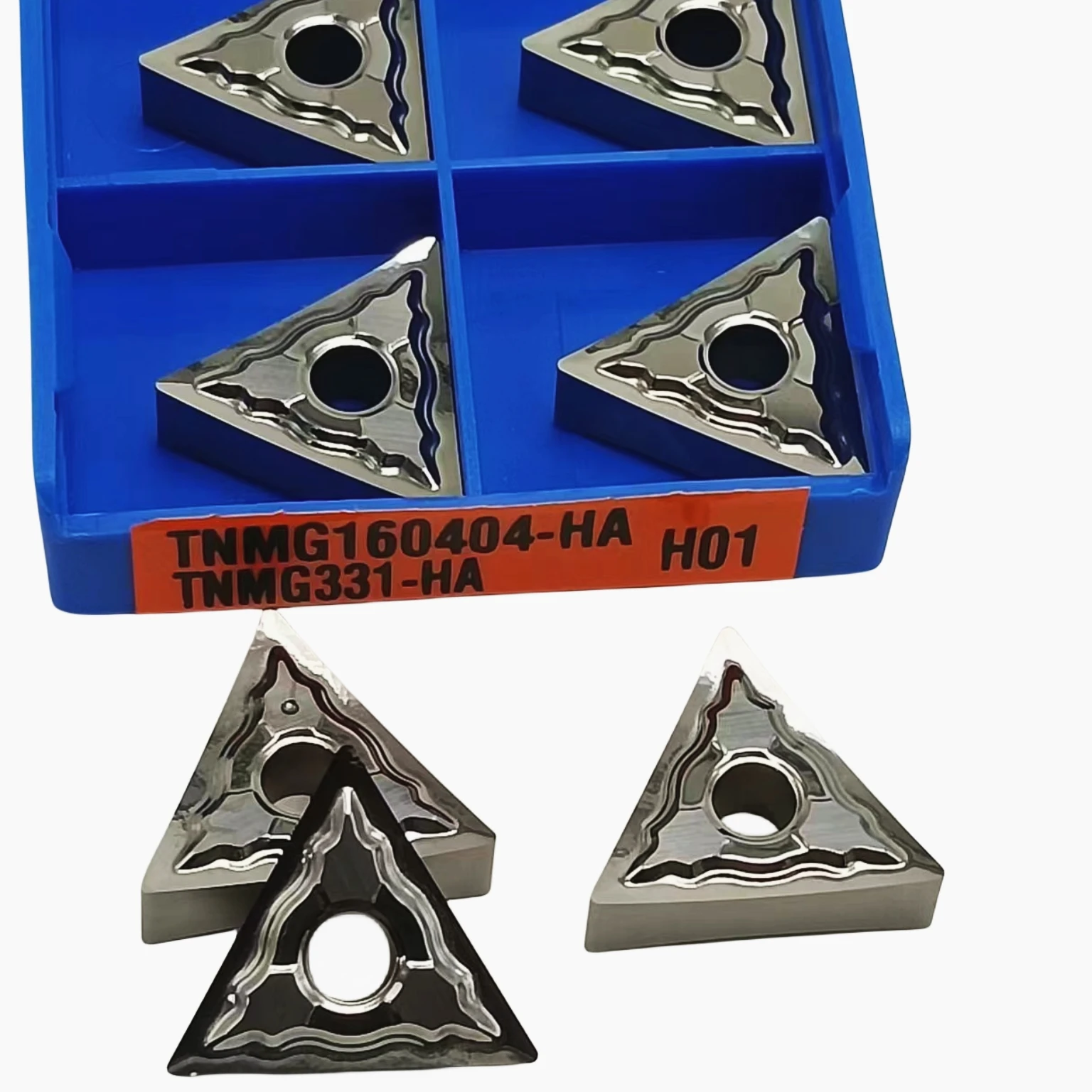TNMG160402-HA sisipan aluminium H01 Tools Turning alat pembalik untuk mesin bubut AL CNC 10 buah pemotong pelat H01