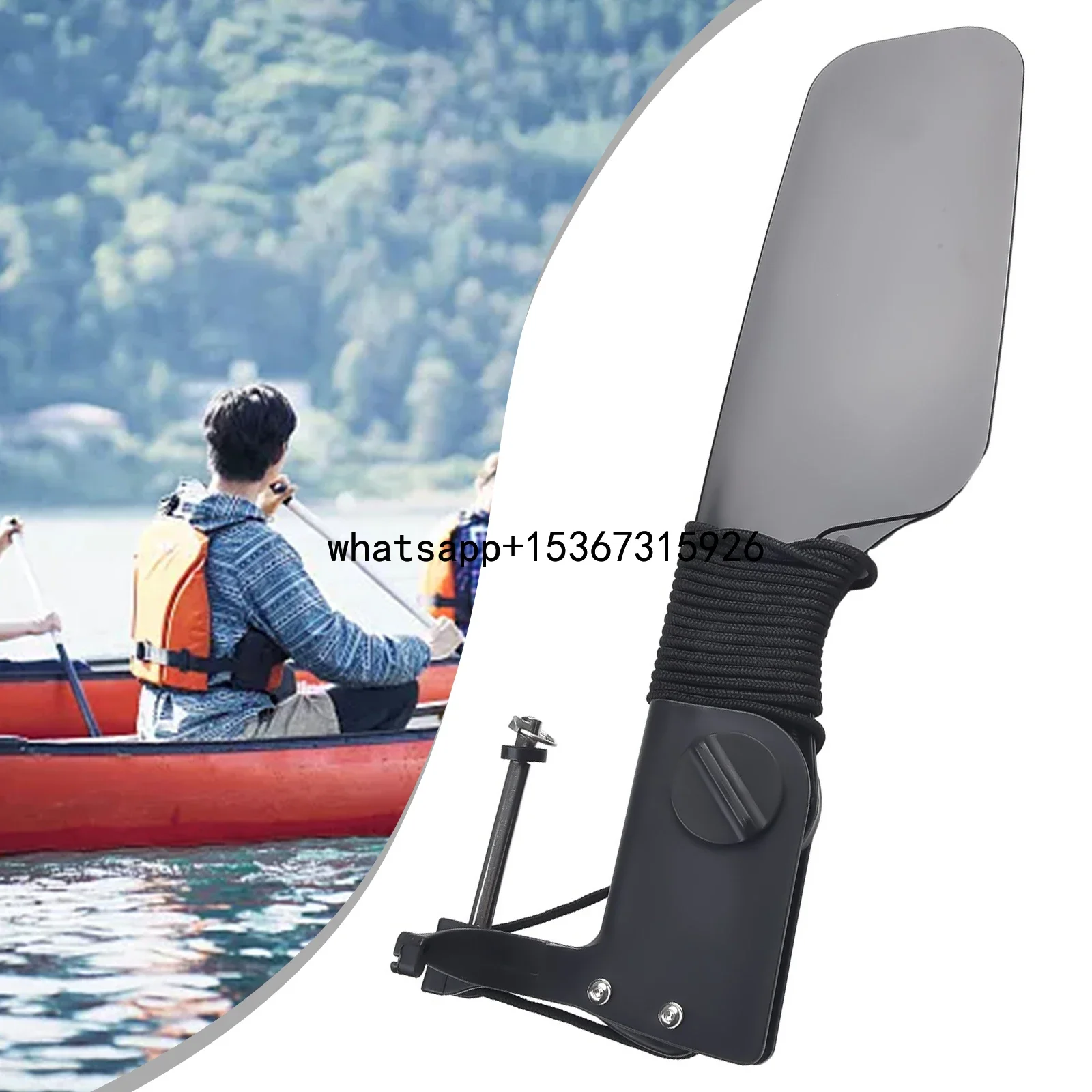 Fishing Boat Steering Control System, Kayak Canoe Boat Rudder With Pulley, Durable Nylon Material, Enhance Control and Stability