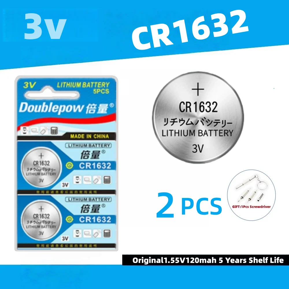 

CR1632 3V Lithium Button Coin Cell Batteries LM1632 BR1632 ECR1632 for Watches Toys Remotes & Electronic Devices