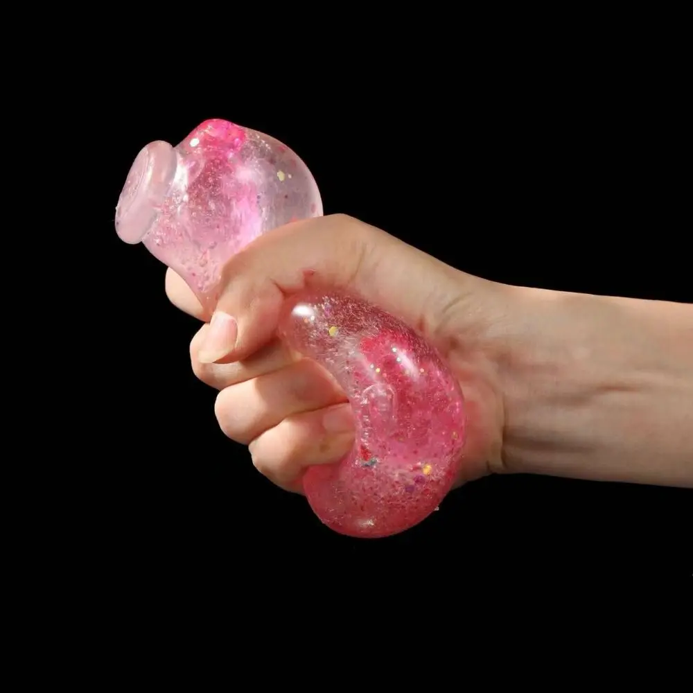 Transparent Fruit Bottle Squeeze Random Color Colorful Transparent Bottle Fidget Soft Simulation Candy Maltose Bottle Squishy