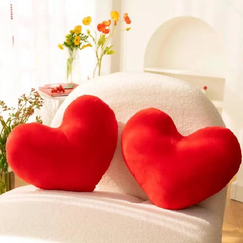 Niedliches herzförmiges Kissen, weiches Plüsch-Wurfkissen, Wohnzimmer-Dekoration, Valentinstag, Hochzeit, Geschenke, Liebeskissen, Herz-Sofa-Kissen