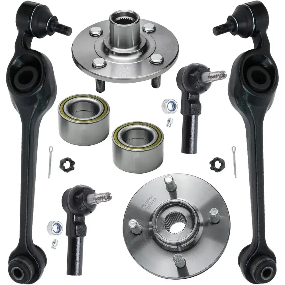 

Front End Control Arms Kit for 94-02 Saturn SC1 SC2 SL SL1 SL2, 94-99 SW1, 94-01 SW2, with Wheel Bearing Hubs, Lower Upper Contr