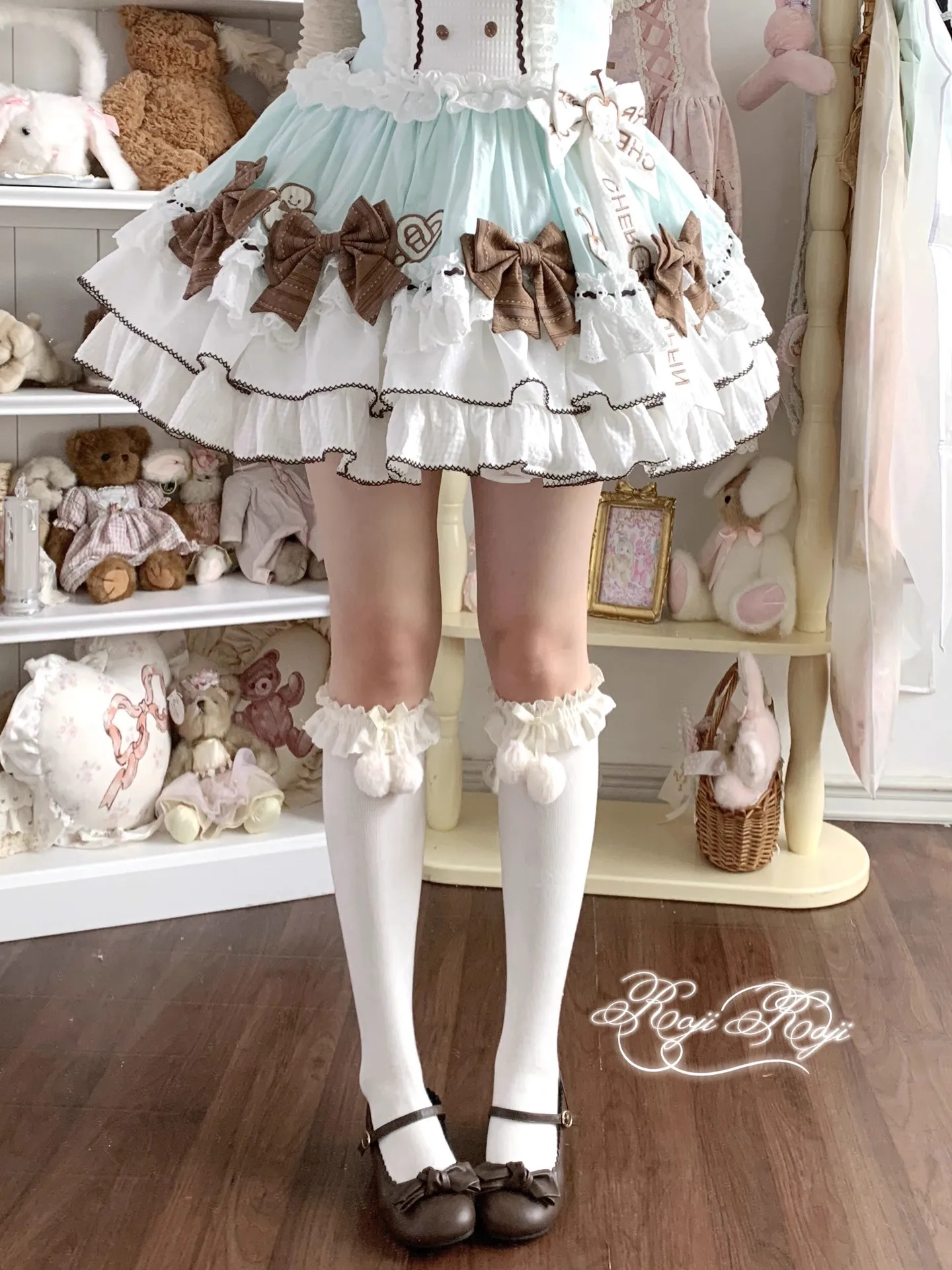Japanse Zoete Lolita Furball Kant Katoenen Sokken JK Meisje Harajuku Boog kniekousen Vrouwen Herfst en Winter Warme Stapel Sokken
