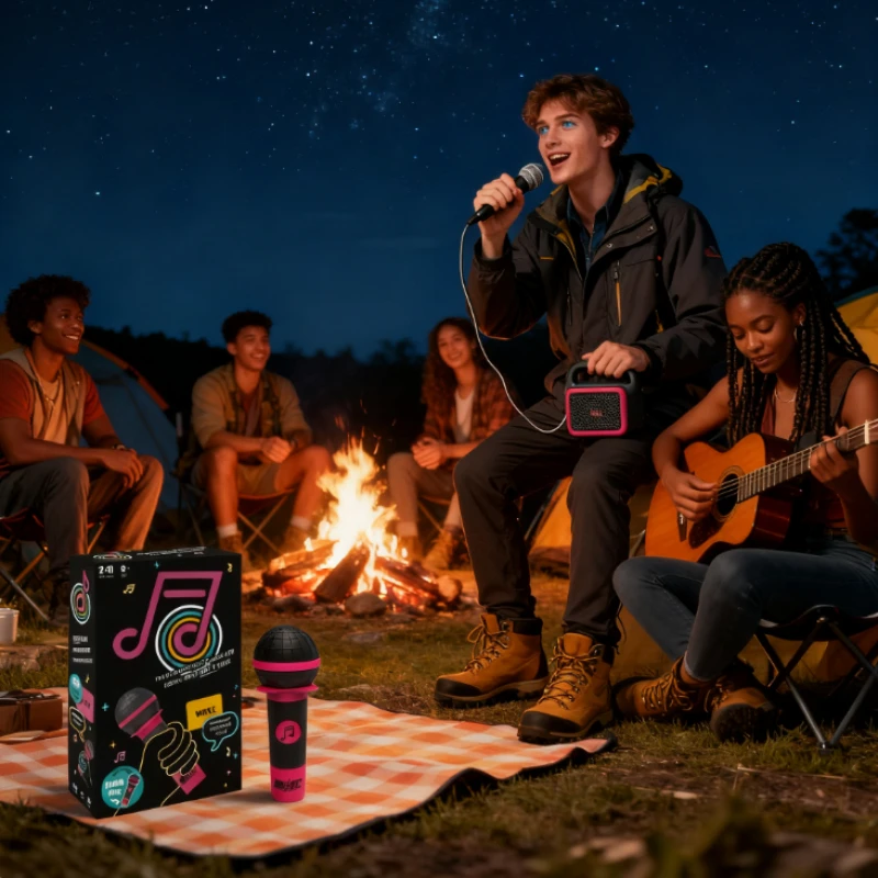 لعبة Ultimate Music Quiz Party لـ 2-10 لاعبين، لعبة بطاقات عائلية سريعة السرعة مع ميكروفون ولوحة ألعاب مثالية لمحبي الموسيقى