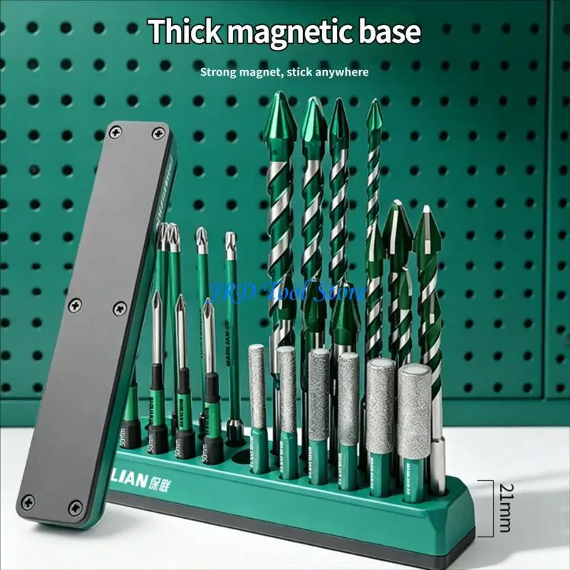 A2UD 36Hole Bit Organizers Rack, Universal Fit For Impact Driver And Shank Bits, Durability ABS Case For Secure Storage