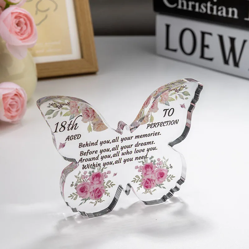 Acrylic Butterfly Decoration Transparent Hand Ceremony Anniversary To Send Friends and Relatives Butterfly Table Decoration