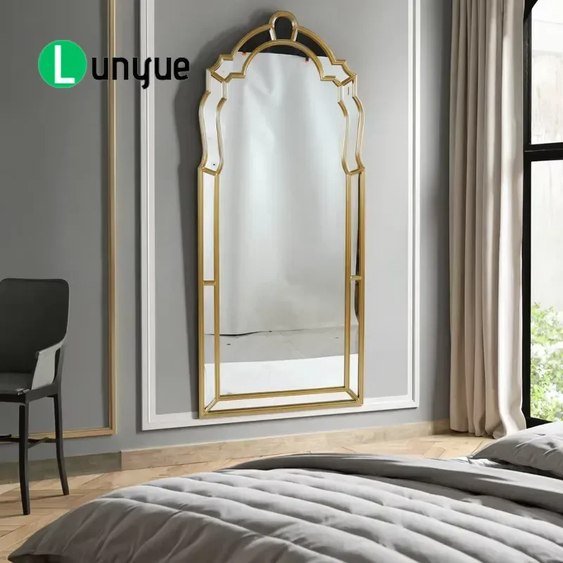 Full Size Floor Mirror 66.68x158.12CM Silver Metal Frame Standing Mirror for Living Room Bedroom Home Decor Accent Furniture