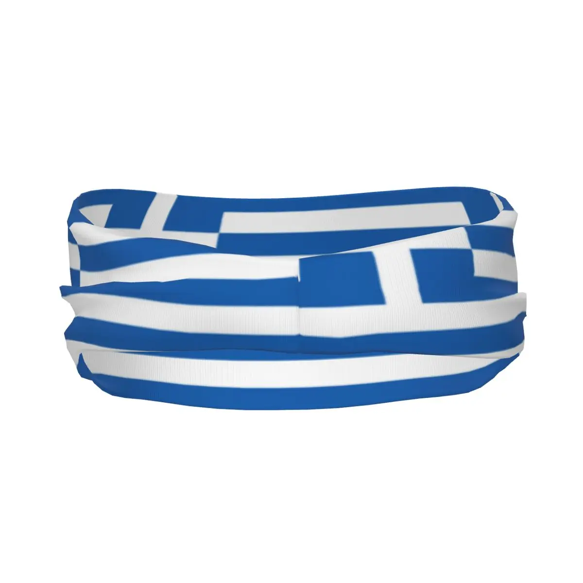 Custom Flag Of Greece Sport Headbands for Women Men Stretchy Moisture Wicking Gym Sweatband