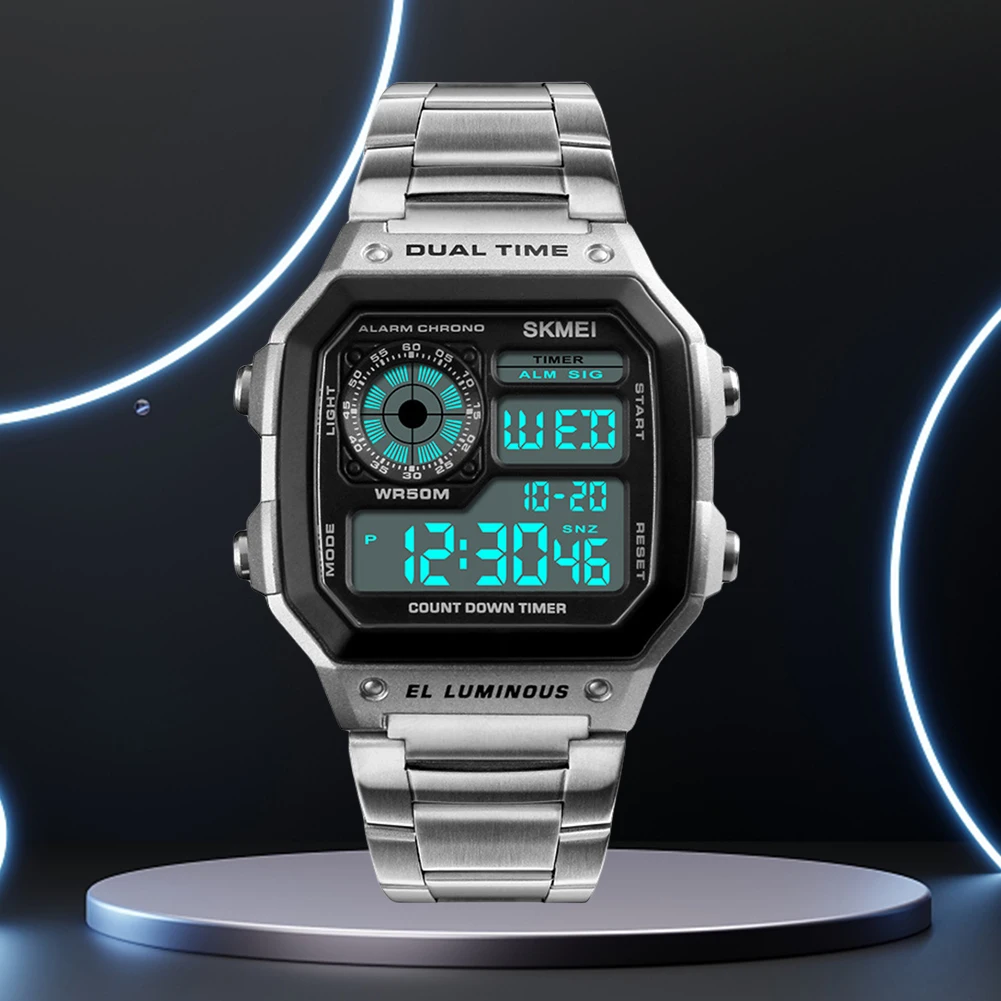 

50M Waterproof Outdoor Sports Wristwatch Countdown Timer Alarm Sports Wrist Watch Wrist Watch for Men and Women Lovers Gifts