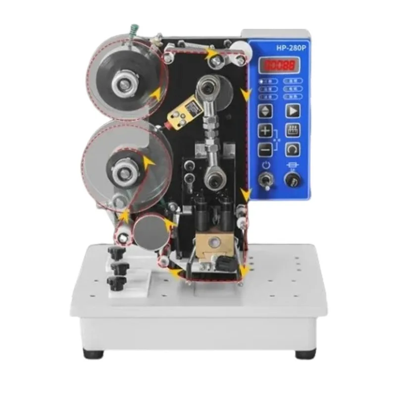Electric Ribbon Coding Machine HP-280P Electric Ribbon Coder Printing Production Date Ink Digital ImitationInkjet Coding Machine
